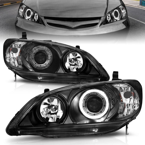 Honda Projector Headlights, Honda Civic Headlights, Honda 04-05 Headlights, Honda 2/3/4DR Headlights, Projector Headlights, Anzo Projector Headlights, Headlights