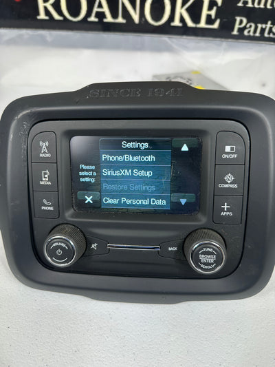 2015-2017 Jeep Renegade Radio Receiver 5" Display Screen With Satellite OEM