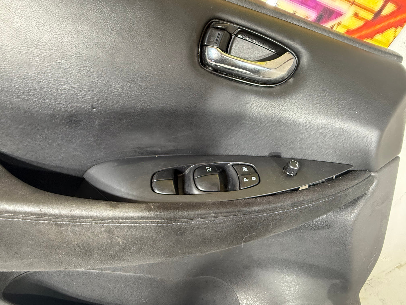 13-17 Nissan Leaf Front Door Trim Panel Left Front Driver Side Black Cloth OEM