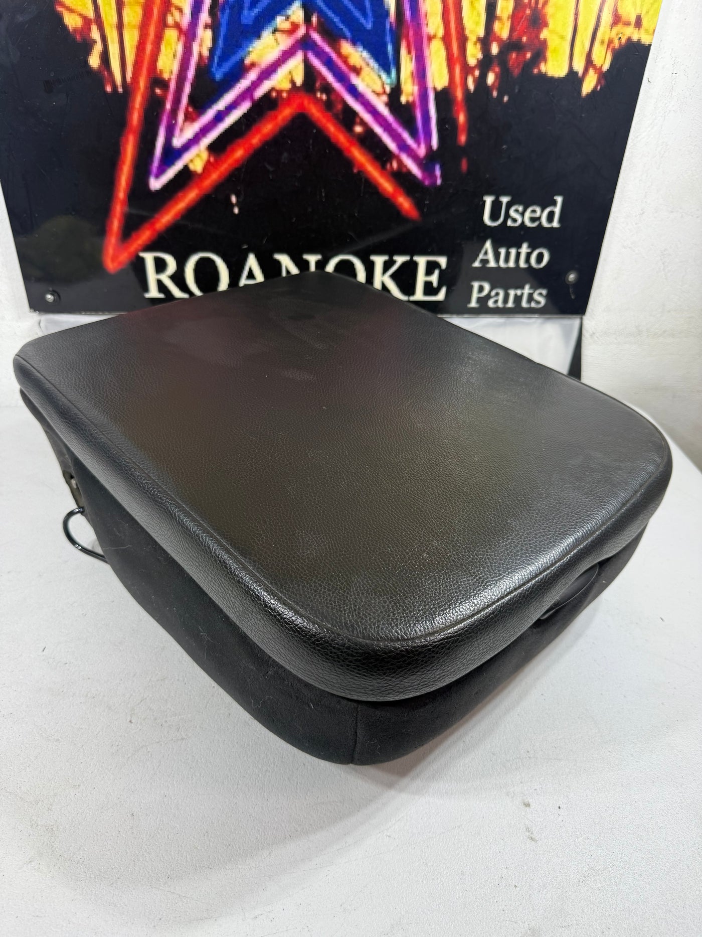 2002-2008 Dodge Ram 1500 Center Console Black Leather Armrest Lid OEM