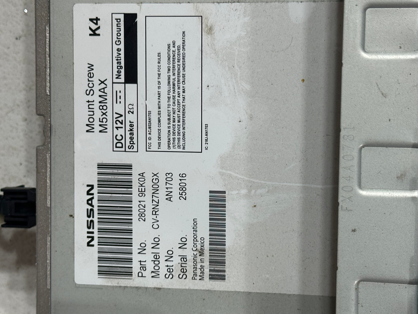 2018 - 2019 Nissan Frontier OEM Touch Screen AM FM Bluetooth AUX Radio Receiver