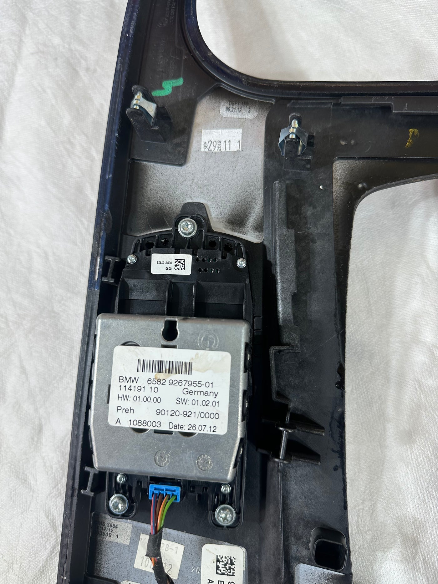 2011-2017 BMW X3 CENTER CONSOLE SHIFTER TRIM BEZEL PANEL W/SPORT PARK SWITCH OEM