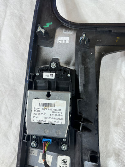 2011-2017 BMW X3 CENTER CONSOLE SHIFTER TRIM BEZEL PANEL W/SPORT PARK SWITCH OEM