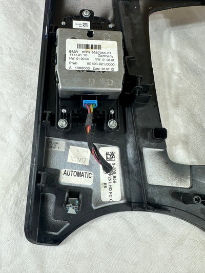 2011-2017 BMW X3 CENTER CONSOLE SHIFTER TRIM BEZEL PANEL W/SPORT PARK SWITCH OEM