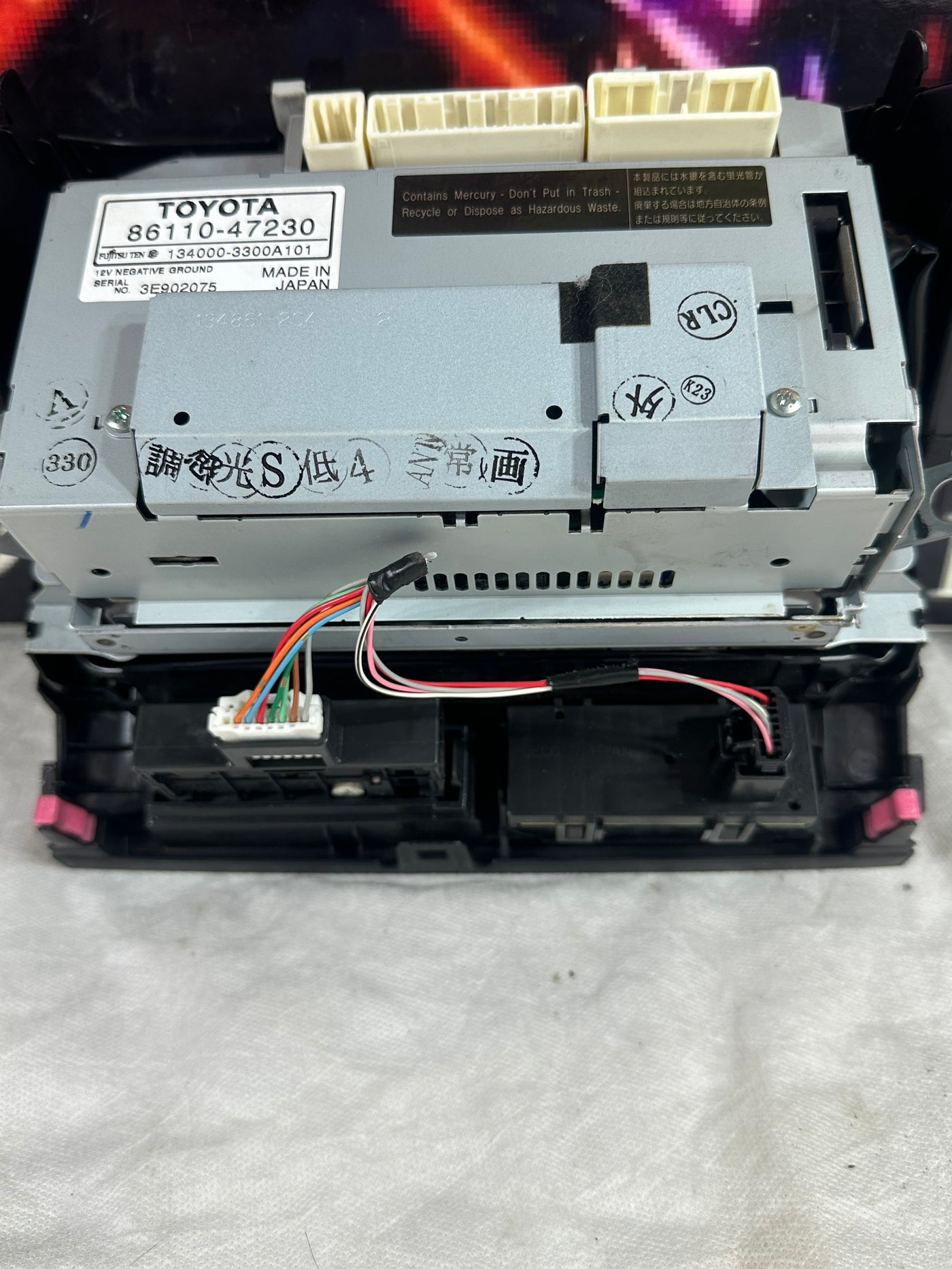 2006-2009 Toyota Prius Radio Info Screen Display With Rear Cam 86110-47230