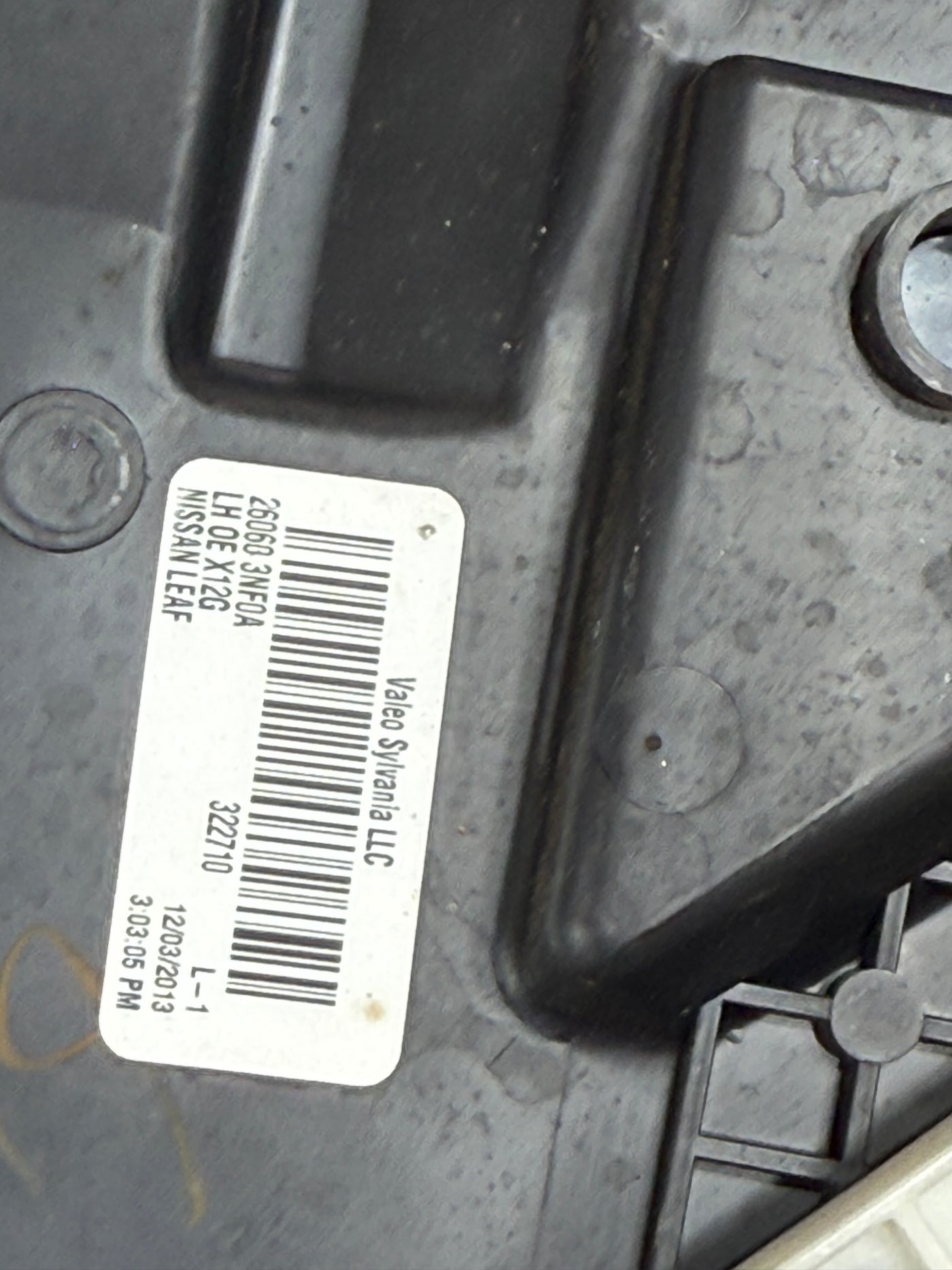 2013-2017 Nissan Leaf Halogen Headlight Assembly Left Driver Genuine OEM