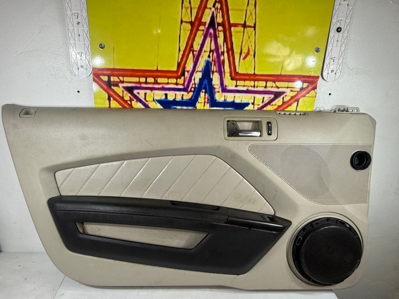 OEM 2010 - 2014 FORD MUSTANG COUPE LEFT DRIVER DOOR PANEL BEIGE SHAKER