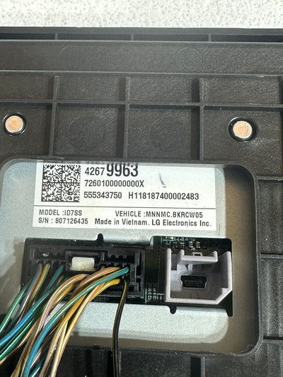 2019 2020 CHEVROLET SPARK MYLINK RADIO TOUCH SCREEN DISPLAY 7" 42679963 OEM