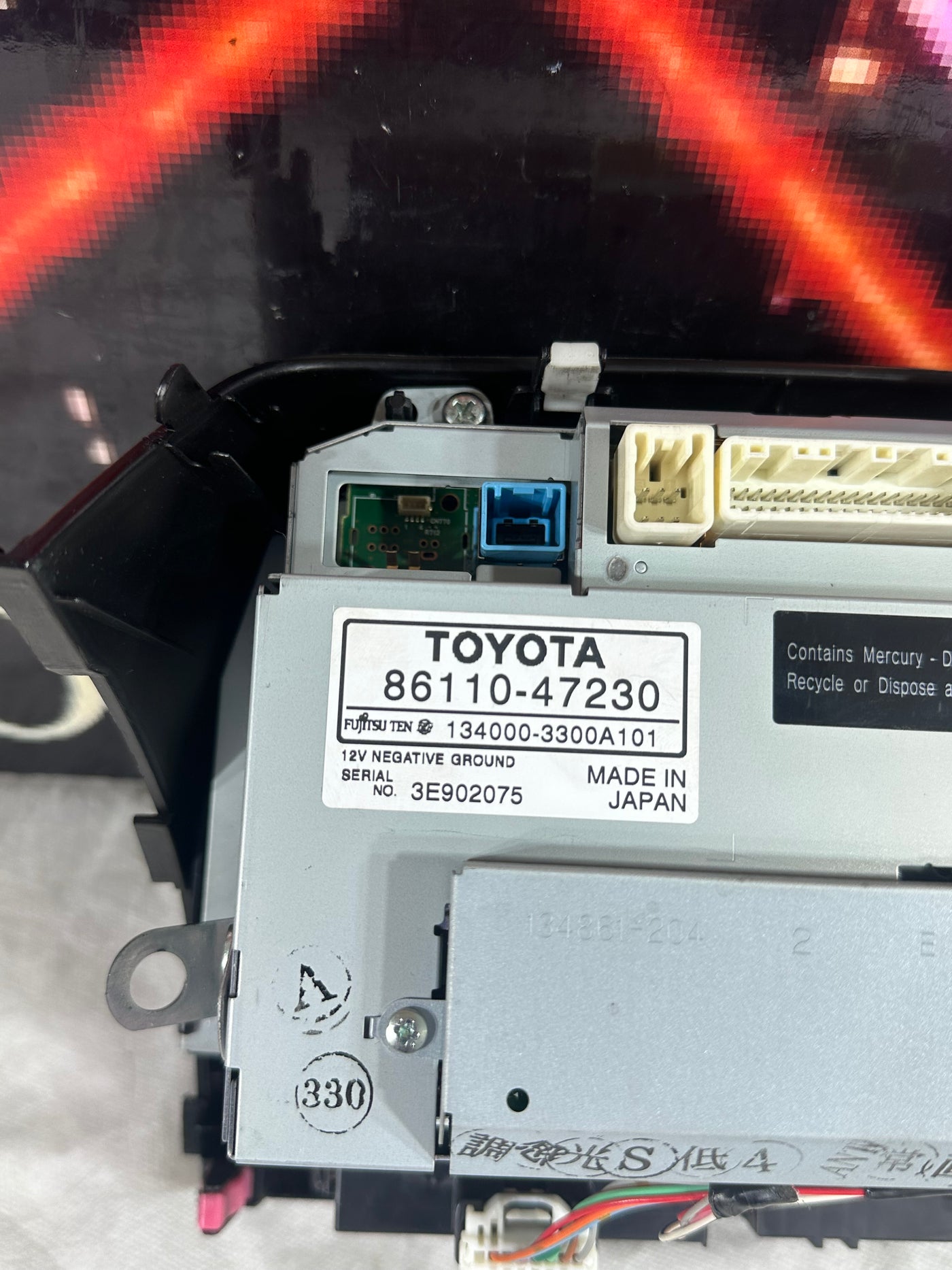 2006-2009 Toyota Prius Radio Info Screen Display With Rear Cam 86110-47230