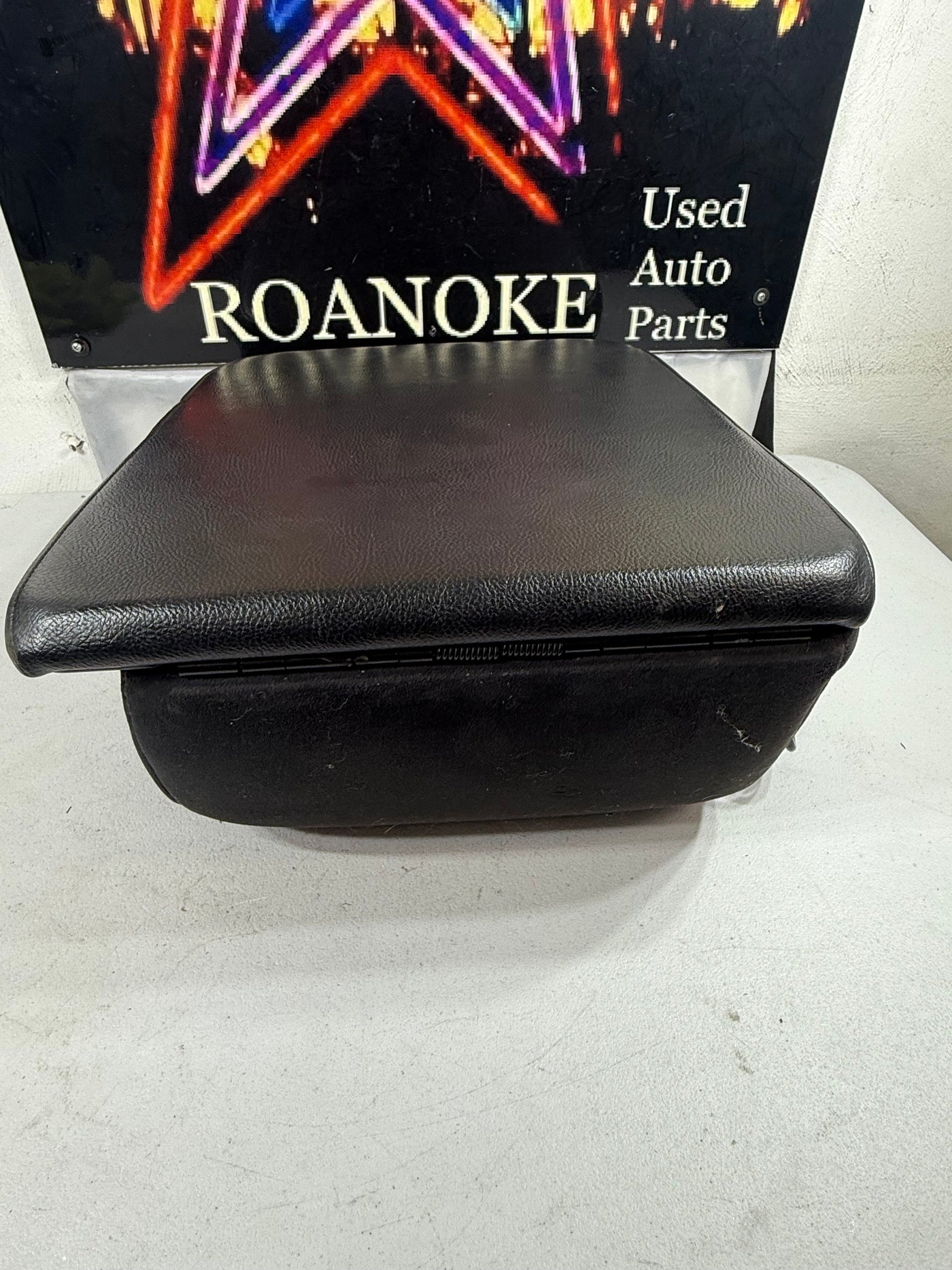 2002-2008 Dodge Ram 1500 Center Console Black Leather Armrest Lid OEM