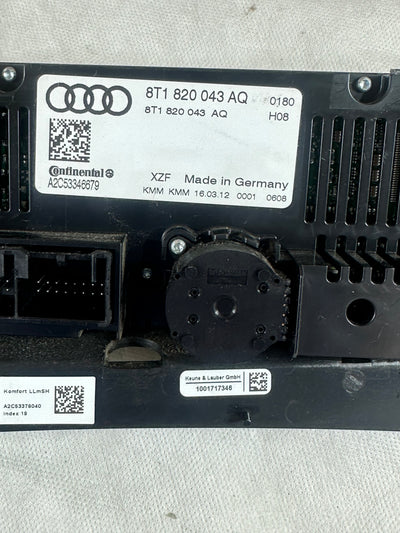 2009-2012 Audi Q5 AC Heater Climate Control Temperature Unit OEM 8T1820043AQ