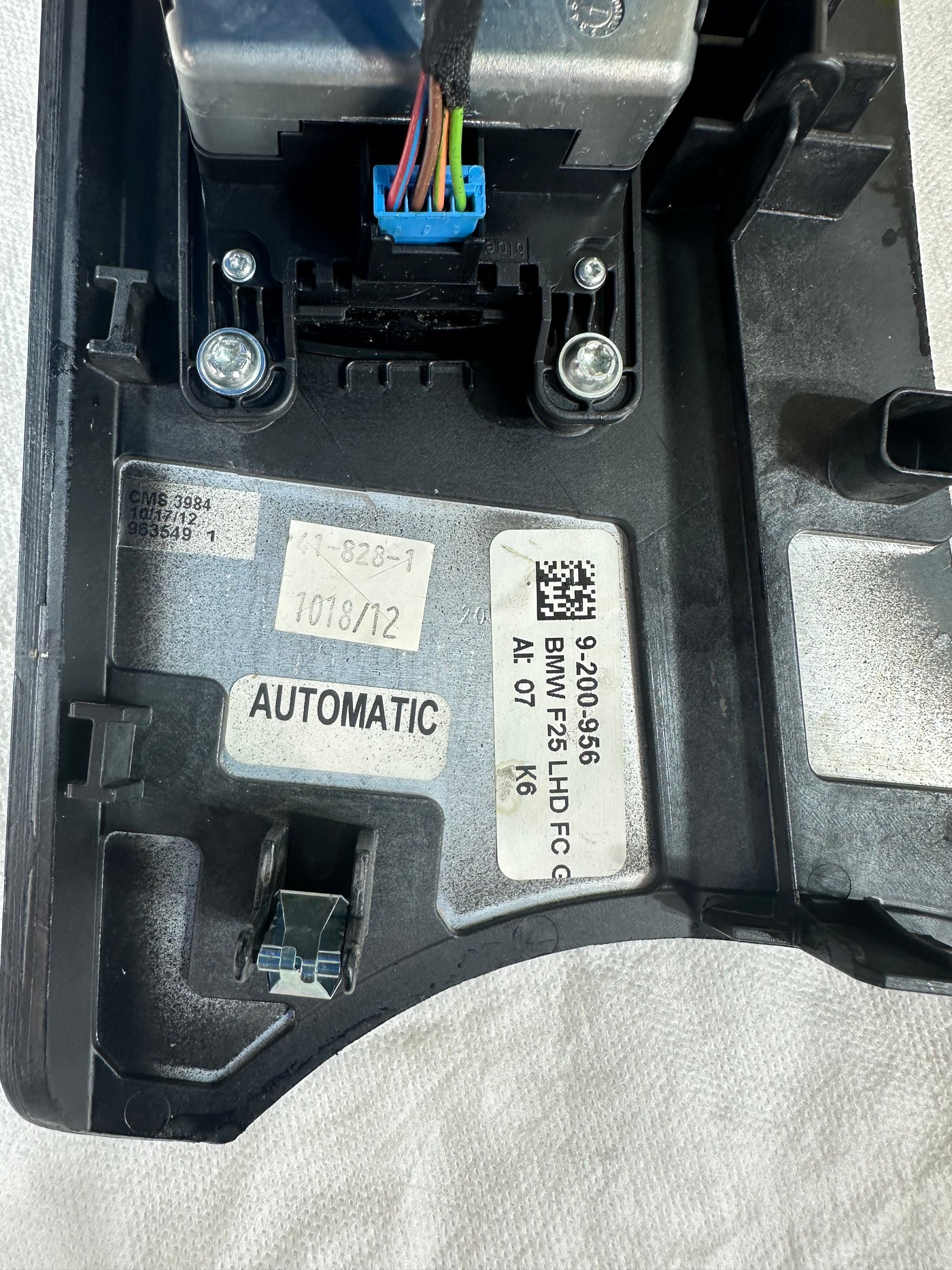 2011-2017 BMW X3 CENTER CONSOLE SHIFTER TRIM BEZEL PANEL W/SPORT PARK SWITCH OEM