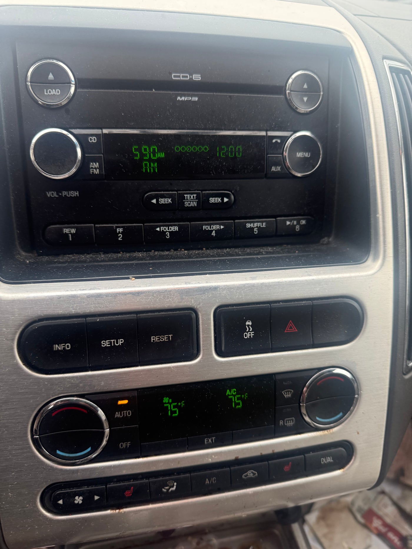 2009-10 Lincoln MKX / 2009 Ford Edge AM FM Radio MP3 w/ 6 Disc CD 9T4T-18C815-GB