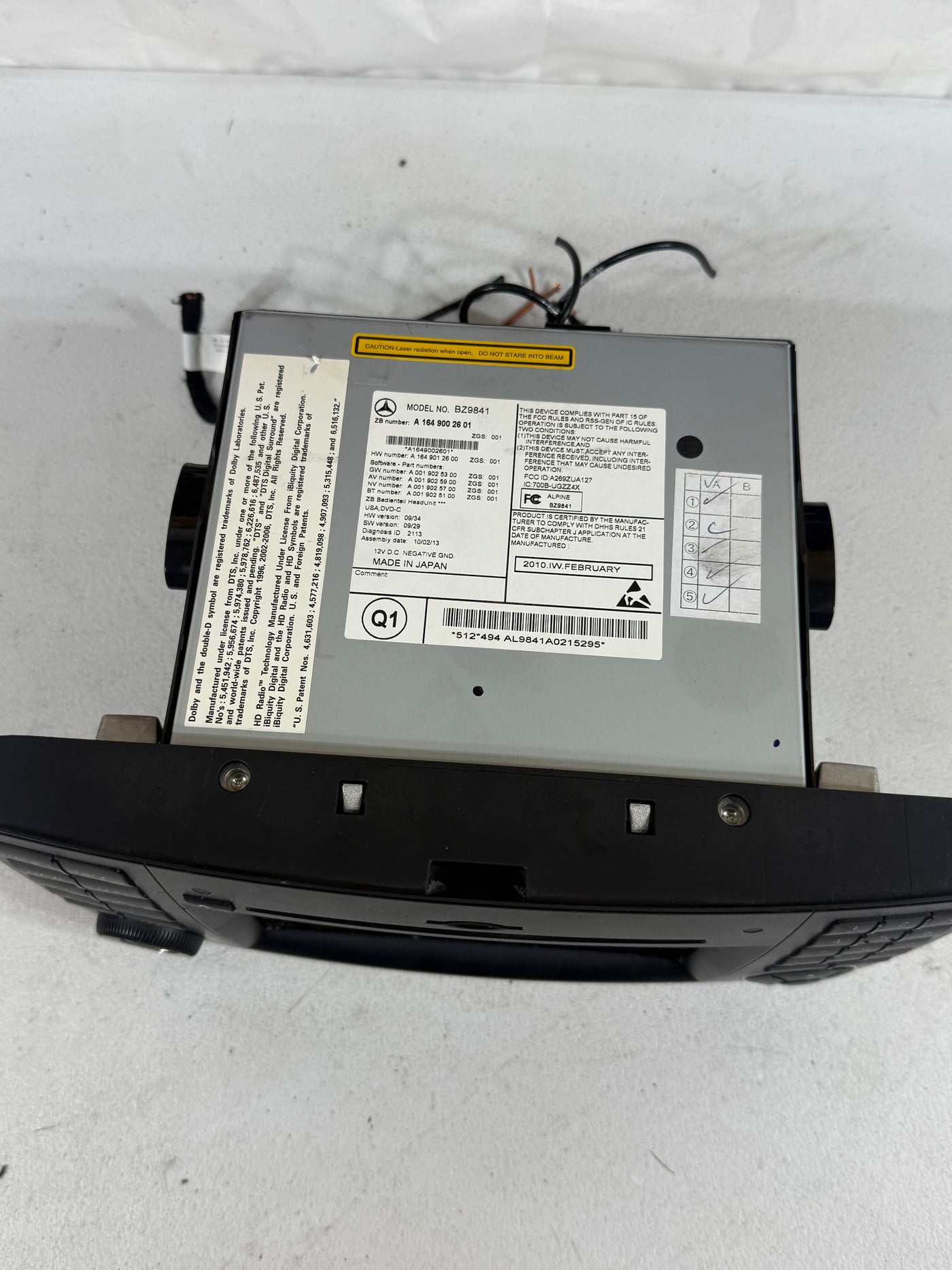 2010-2011 Mercedes ML GL Class GPS Navigation Radio A1649002601 OEM