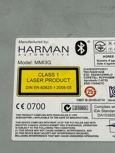 15 - 16 Audi Q3 Quattro OEM Navigation Multimedia AM FM Radio SD Sim Card