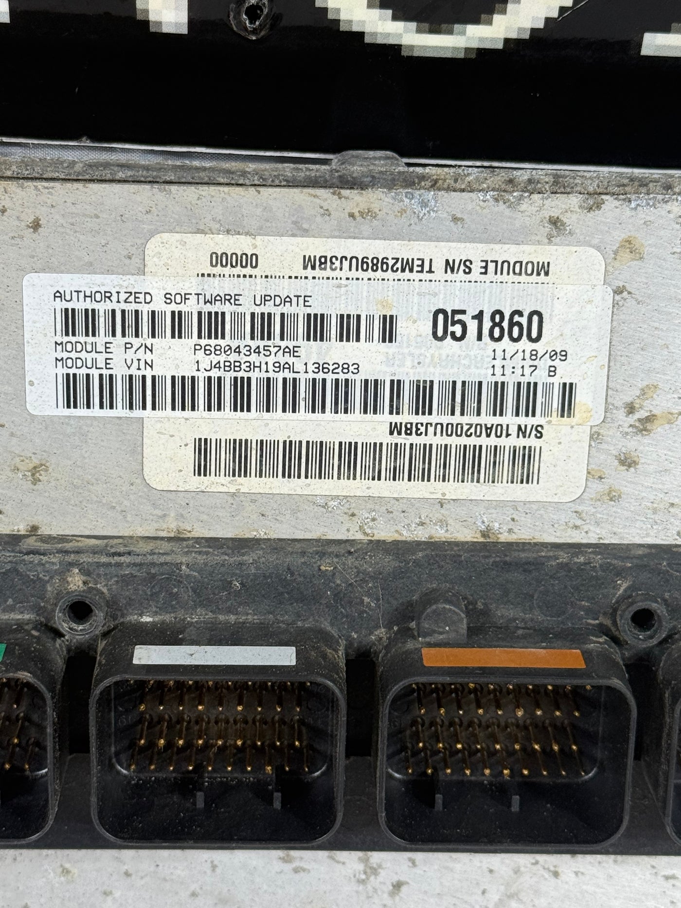 Jeep Wrangler JK 2010 3.8L AT ECU PCM Engine Computer OEM P68043457AE