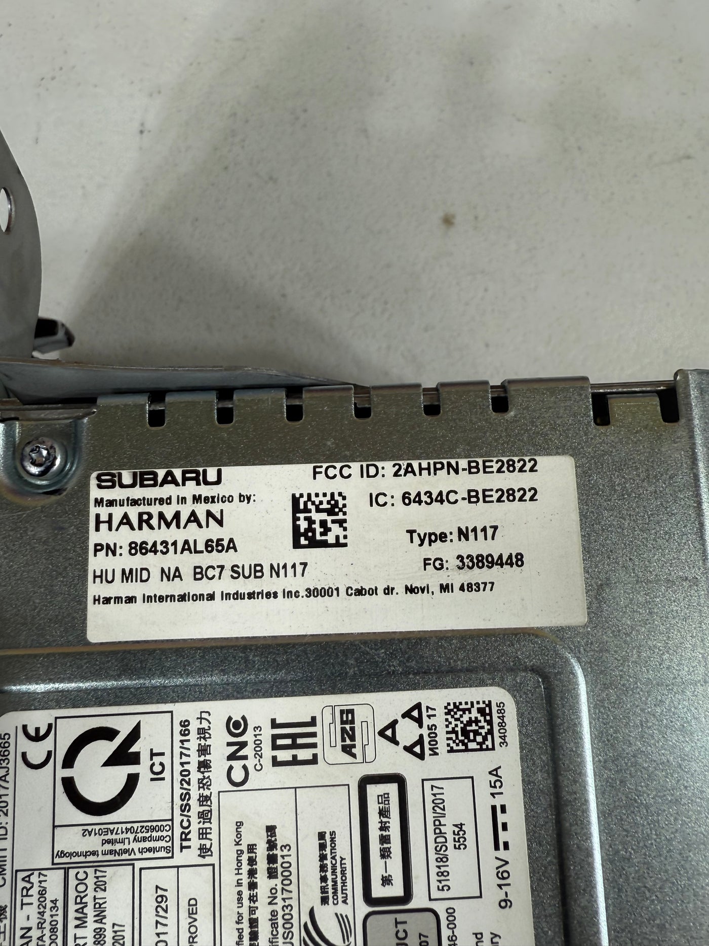 2018 Subaru Legacy Outback OEMStarlink Multimedia APPS CD XMRadio Receiver OEM