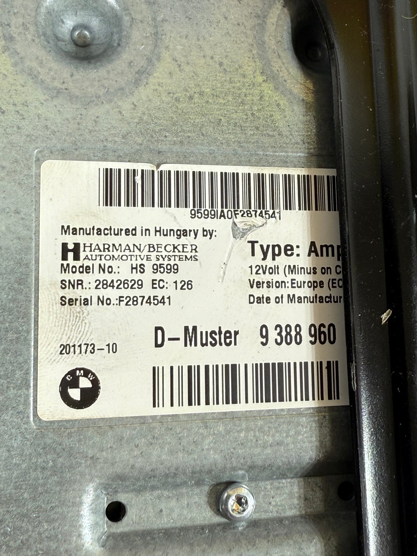 2016 MINI Cooper S COUNTRYMAN R60 Harman Becker AMP Amplifier 9388960 OEM