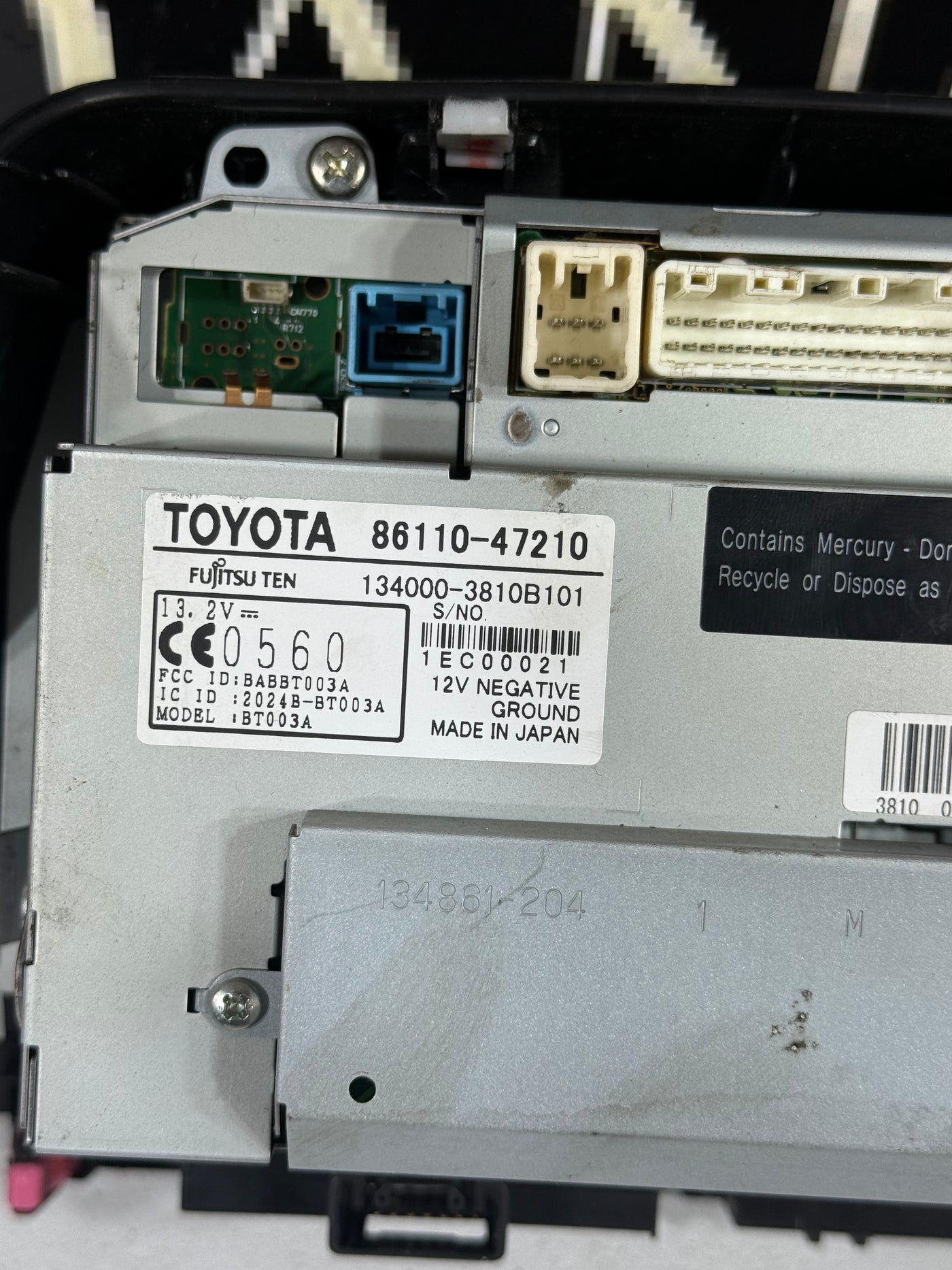 06-09 Toyota Prius MFD Display Screen Info Monitor OEM 86110-47210 No Nav Tested