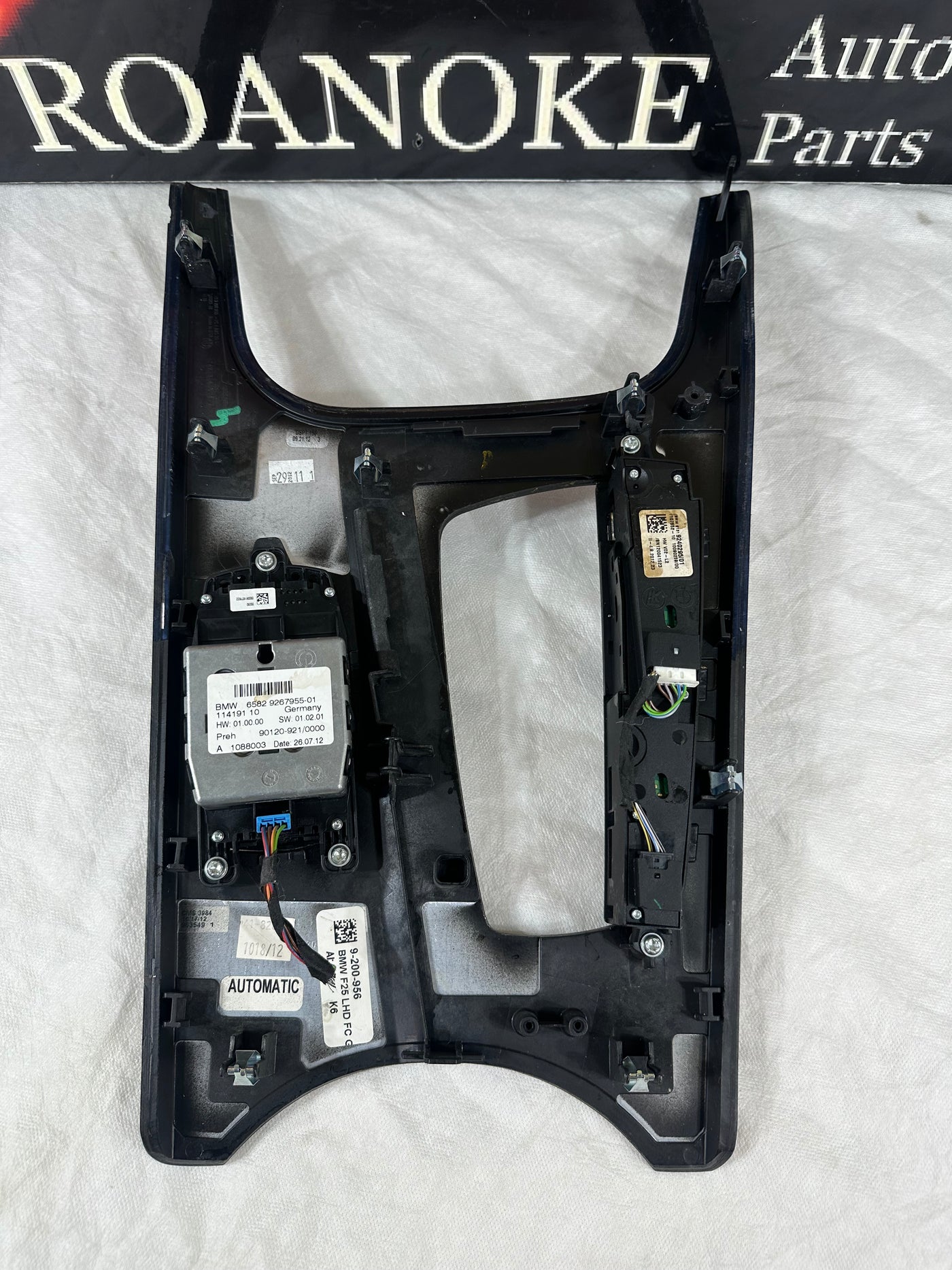 2011-2017 BMW X3 CENTER CONSOLE SHIFTER TRIM BEZEL PANEL W/SPORT PARK SWITCH OEM