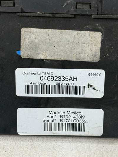 DODGE GRAND CARAVAN TOWN COUNTRY VW ROUTAN FUSE BOX TIPM 2011 04692335AH