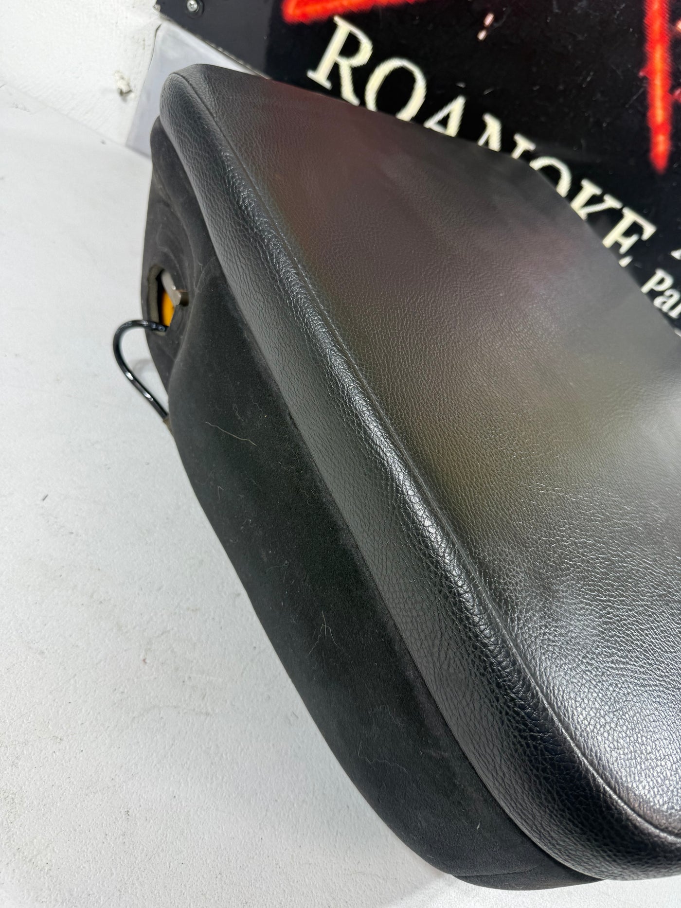 2002-2008 Dodge Ram 1500 Center Console Black Leather Armrest Lid OEM