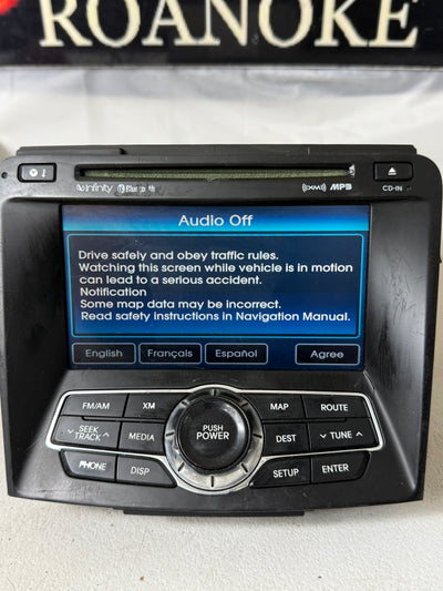 11 12 2011 2012 Hyundai Sonata Radio Cd OEM Gps Navigation System 96560-3Q501