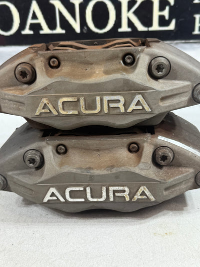2005-2012 Acura RL Advics Front Left Right 4 Piston Brake Calipers (Pair) OEM