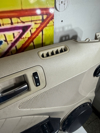 OEM 2010 - 2014 FORD MUSTANG COUPE LEFT DRIVER DOOR PANEL BEIGE SHAKER