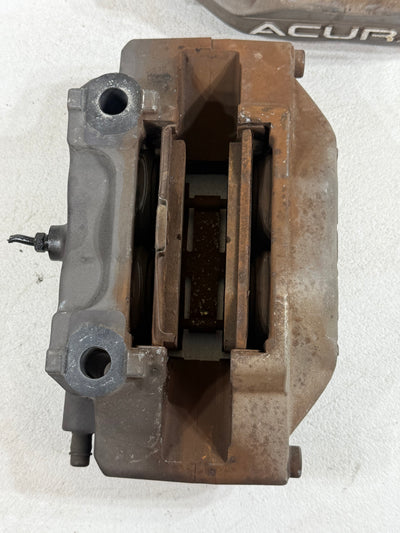 2005-2012 Acura RL Advics Front Left Right 4 Piston Brake Calipers (Pair) OEM