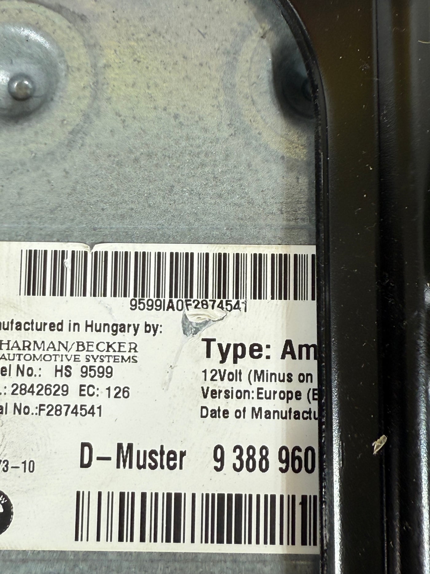 2016 MINI Cooper S COUNTRYMAN R60 Harman Becker AMP Amplifier 9388960 OEM