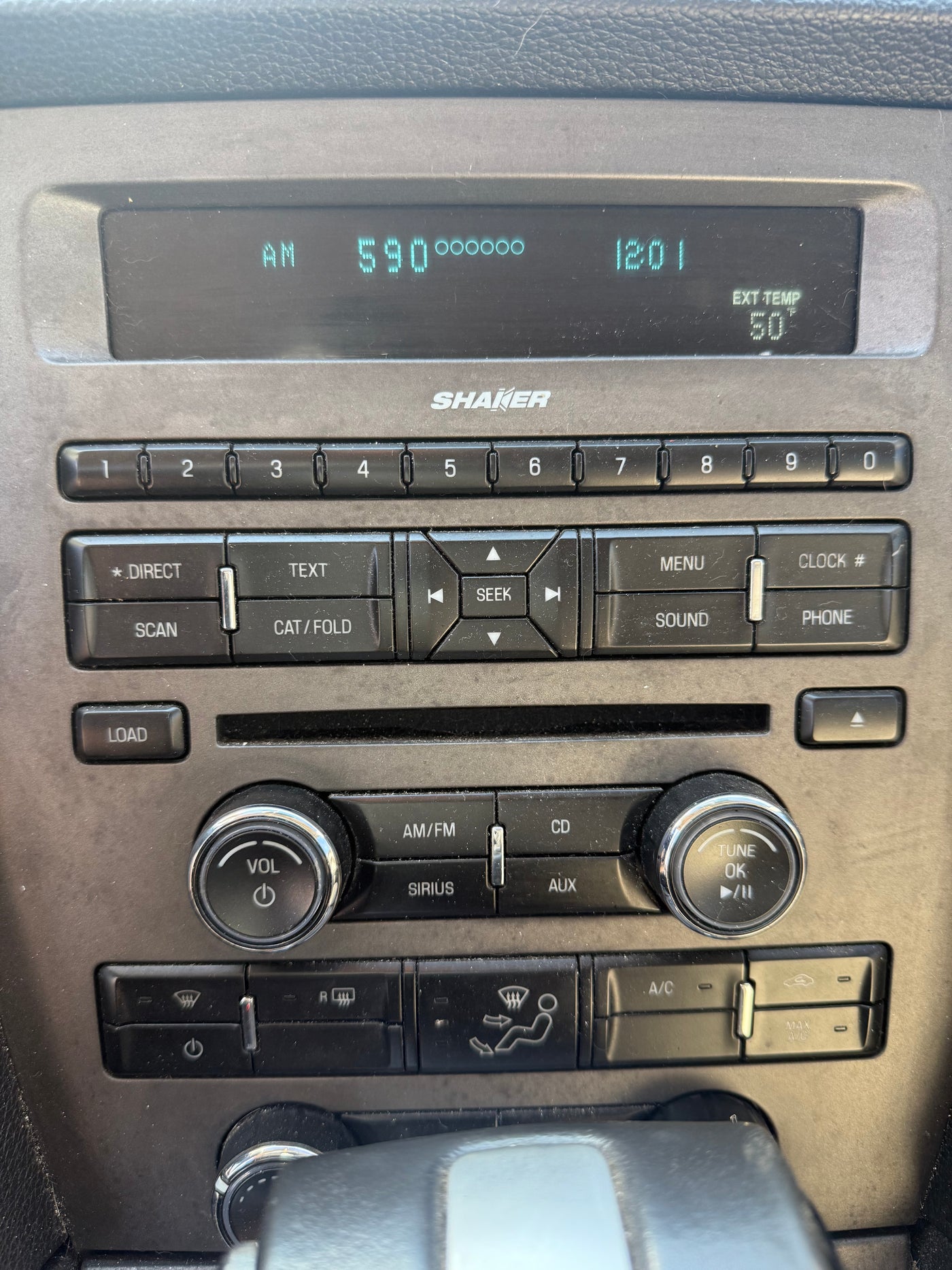 2010 2012 Mustang Shaker Audio Radio Control Panel Receiver Small Display TESTED
