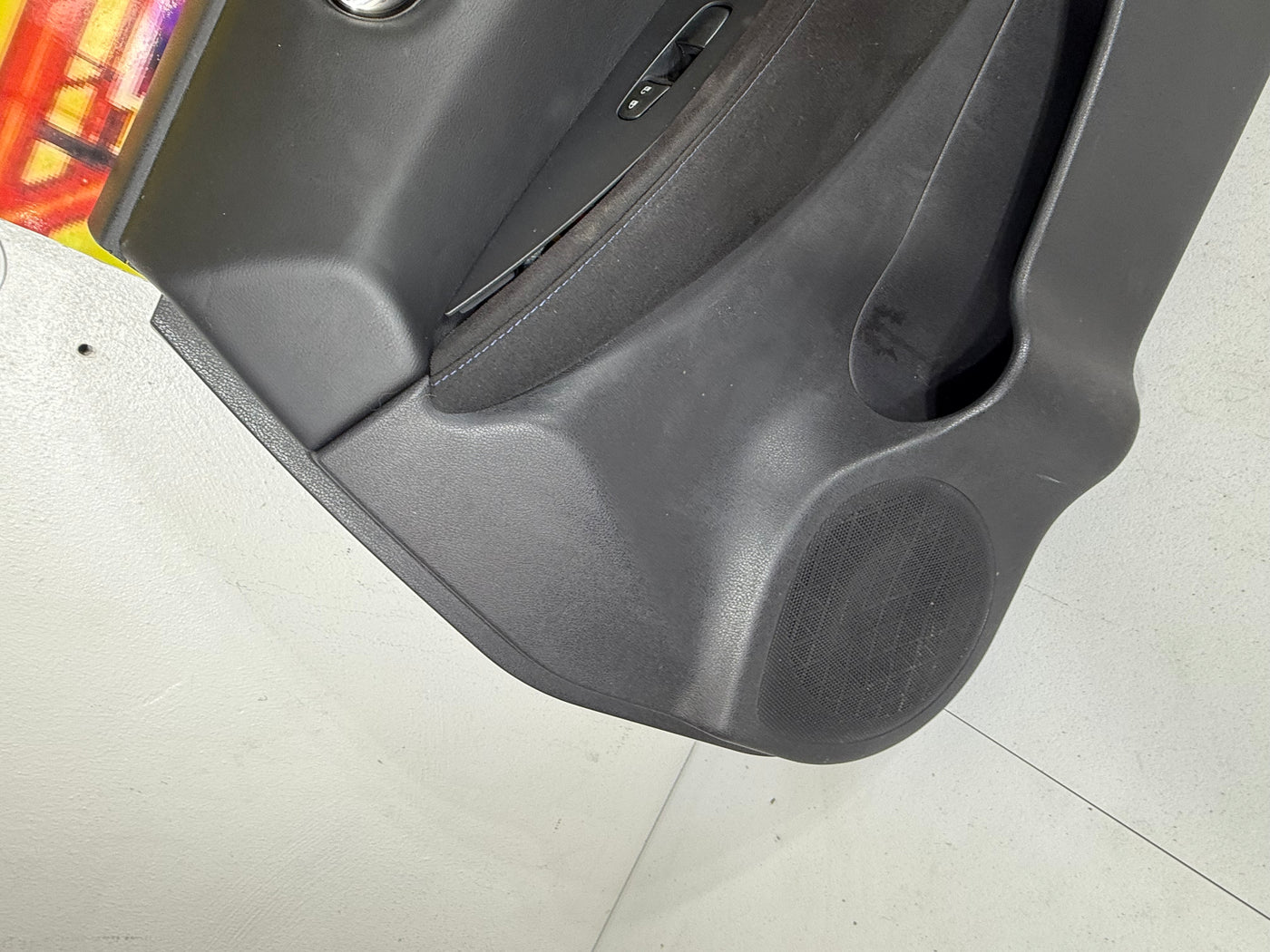 13-17 Nissan Leaf Front Door Trim Panel Right Front Passenger Side Black Cloth OEM