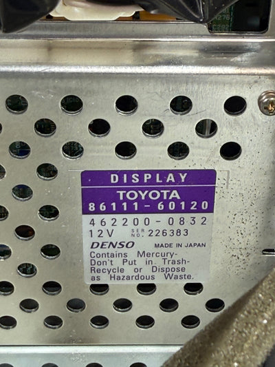 Lexus GX470 2003-2005 Multi Display Navigation screen 86111-60120 OEM