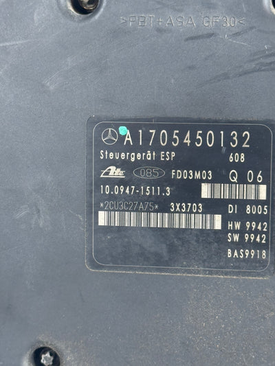 01-04 MERCEDES R170 SLK230 SLK320 ABS ANTI LOCK BRAKE PUMP HYDRAULIC MODULE