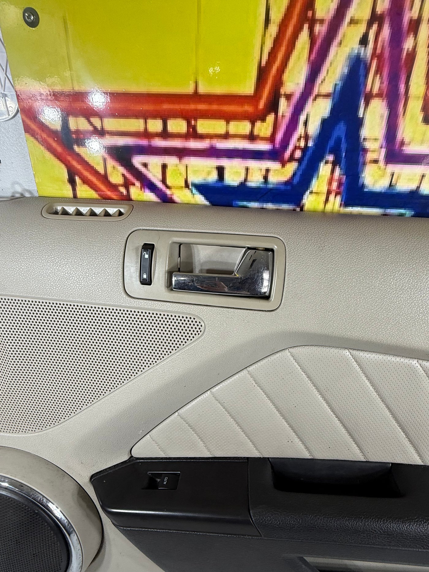 OEM 2010 - 2014 FORD MUSTANG COUPE RIGHT PASSENGER DOOR PANEL BEIGE SHAKER