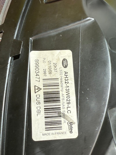 2010 - 2013 Land Range Rover Sport HSE Right Passenger Side AFS Xenon Headlight OEM