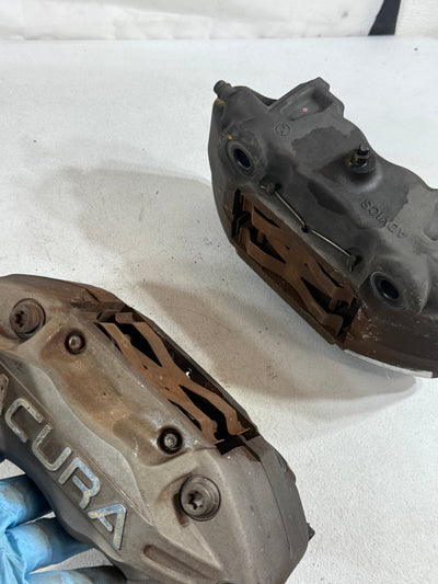 2005-2012 Acura RL Advics Front Left Right 4 Piston Brake Calipers (Pair) OEM