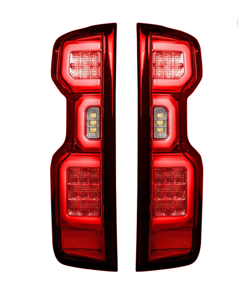 Chevy Silverado 1500 19-23 (Replaces OEM LED Tail Lights ONLY) Tail Lights OLED Red