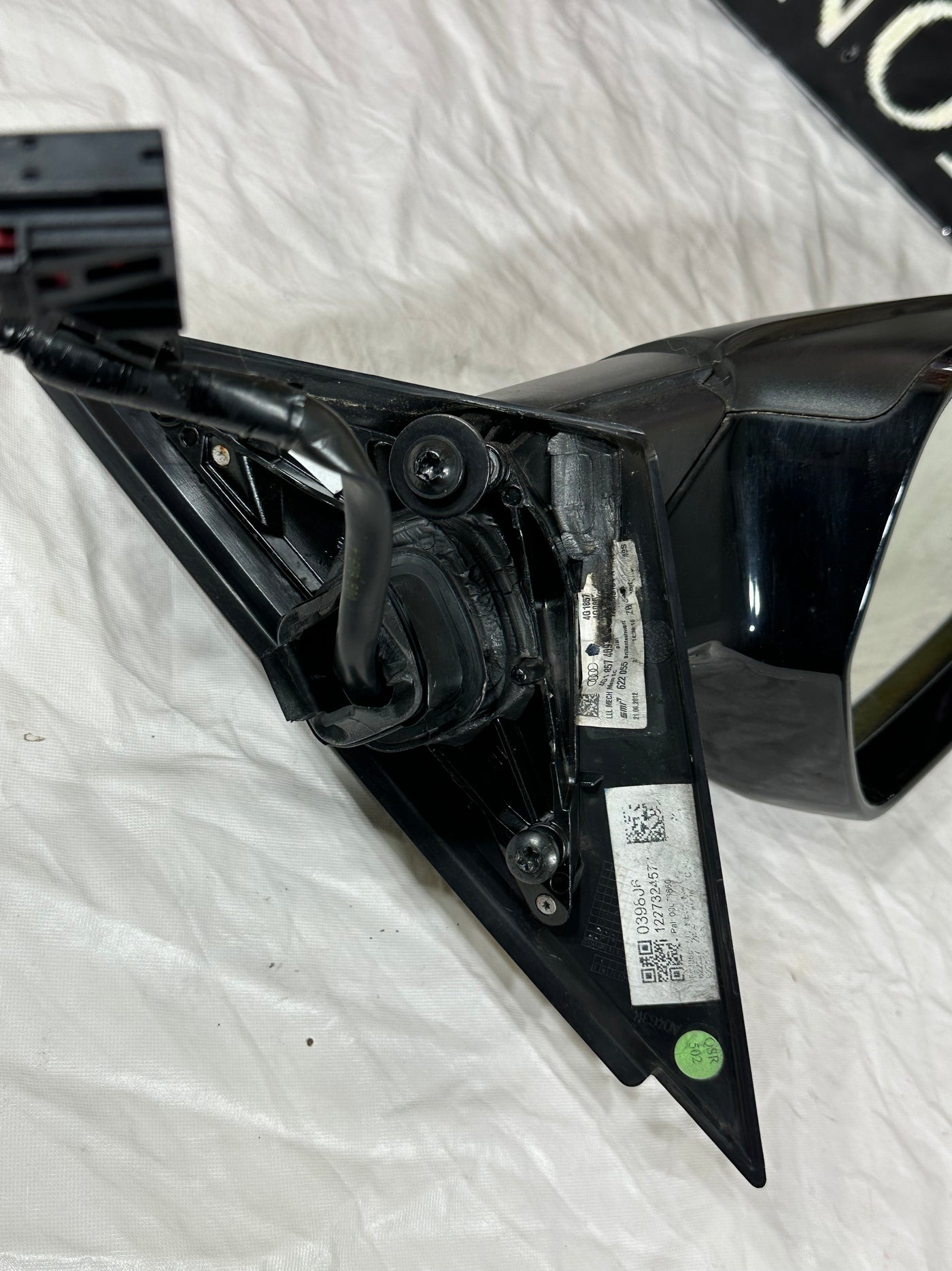 2012 2013 Audi A6 Left Driver Door Mirror Heated Power Fold Auto Dim BLACK OEM