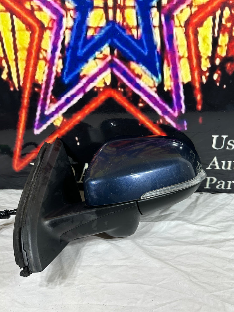 11-13 Volvo S60 Left Driver Side View Mirror W/ BLIS Camera Dark Blue OEM