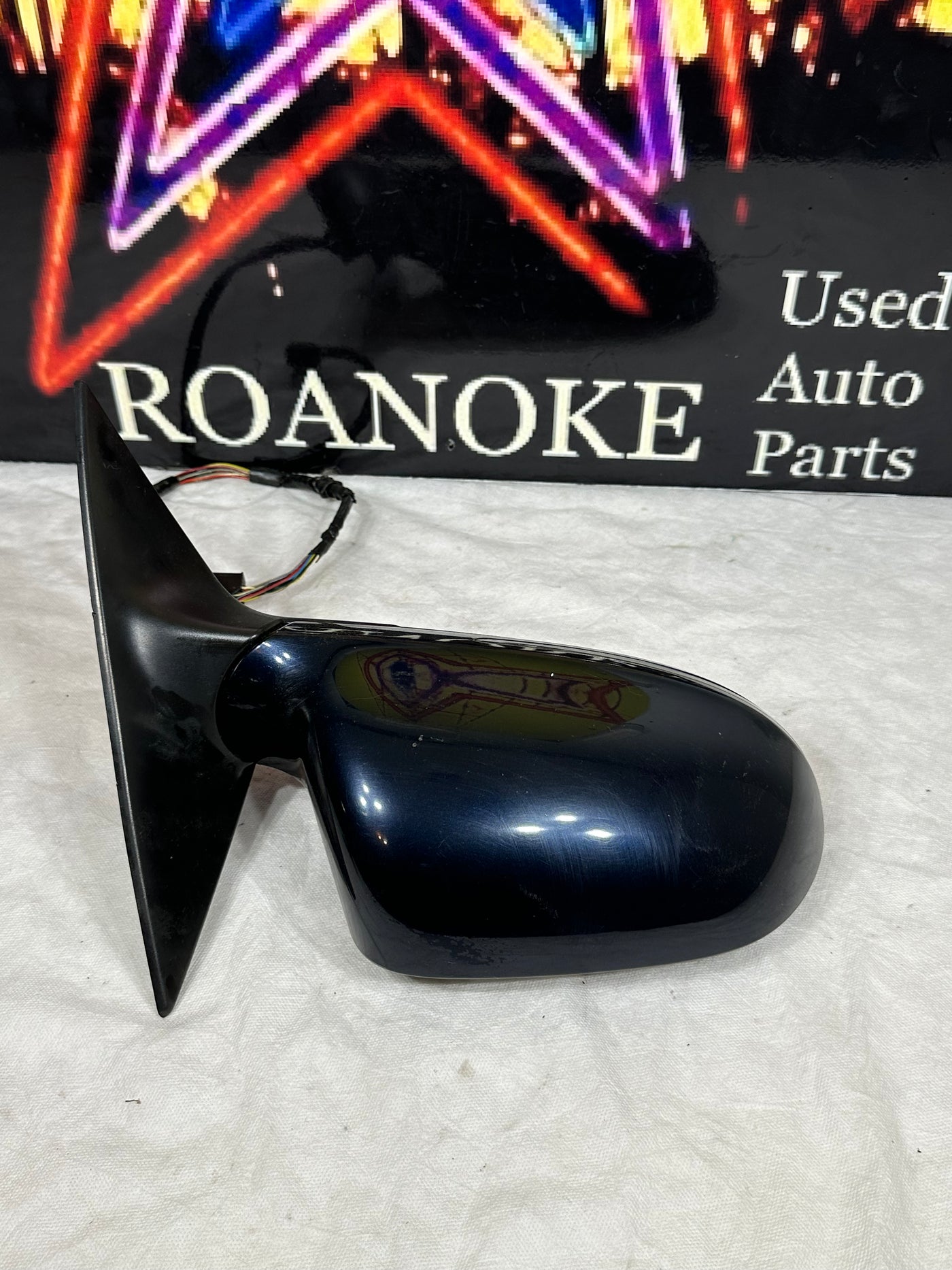 Passenger Side View Mirror Power With Puddle Lamps Fits 09-11 AUDI A6 Dark Blue OEM