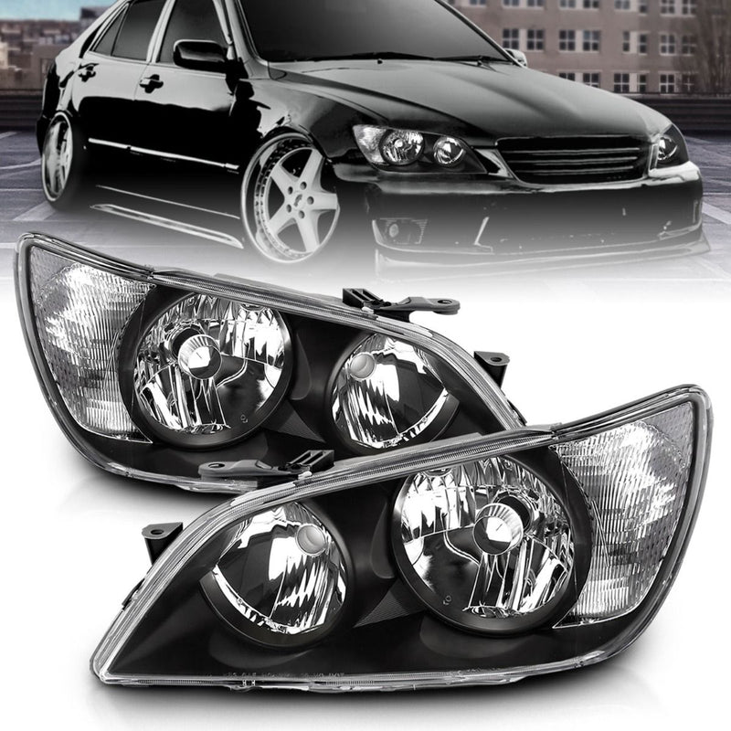 Lexus Projector Headlights, IS300 Headlights, IS300 01-05 Headlights, Black Projector Headlights, Anzo Projector Headlights