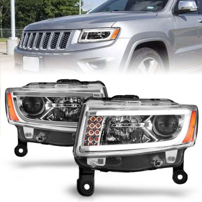 Jeep Projector Headlights, Grand Projector Headlights, Cherokee 14-15 Headlights, Projector Headlights, Chrome Projector Headlights, Anzo Projector Headlights,
