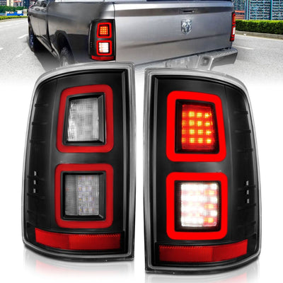 Dodge Ram Tail Lights, Ram 1500 Tail Lights, Ram 2500 Tail Lights, Ram 3500 Tail Lights, 2009-2018 Tail Lights, Black Tail Lights, Anzo Tail Lights, LED Tail Lights