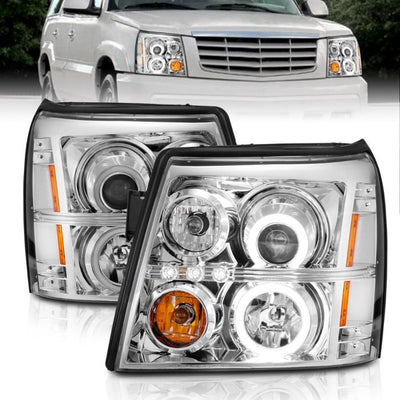 Cadillac Escalade Headlights, Cadillac Headlights, 02-06 Projector Headlights, Anzo Headlights, Headlights, Chrome Headlights, Escalade Headlights, Escalade Esv Headlights