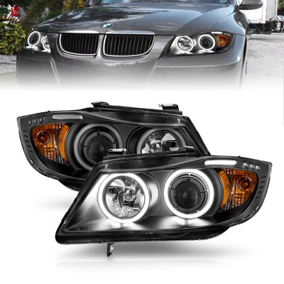 BMW 3 Series Headlights, 3 Series Headlights,  BMW Headlights,06-08 BMW Headlights, Anzo Headlights, Projector Headlights, Black Headlights, BMW 3 Series,  3 Series Headlights,
