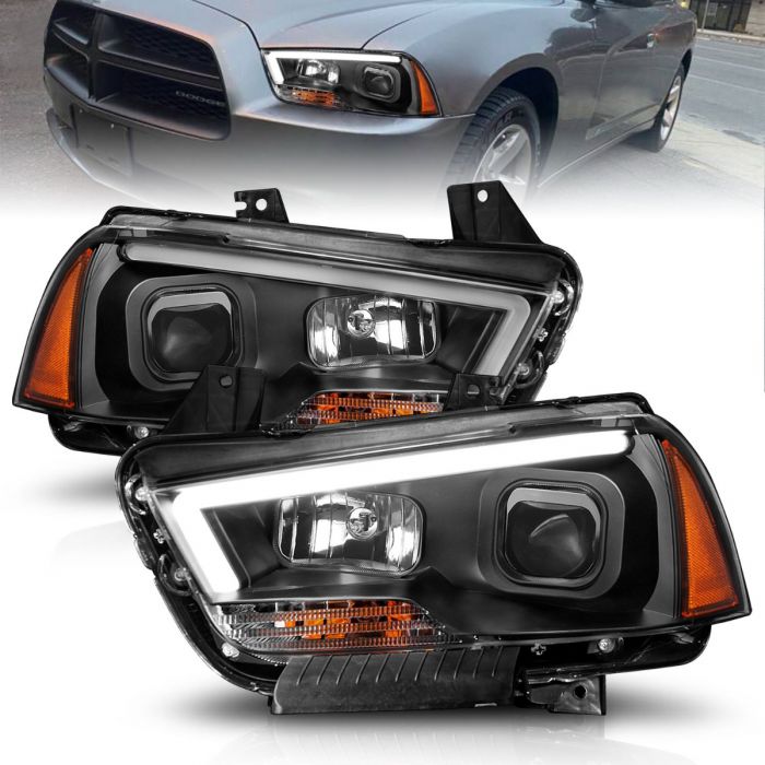 Dodge Projector Headlight, Dodge Charger Projector Headlight, Projector Plank Style Headlight, Dodge 11-14 Projector Headlight, Dodge Black Headlight 