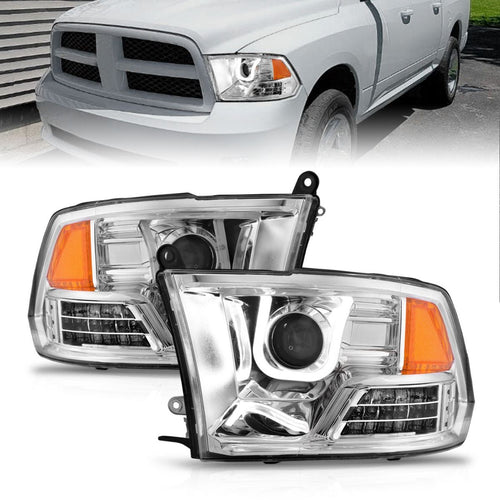 Dodge Ram Projector Headlights, Ram 1500 Projector Headlights, Ram 2500 Projector Headlights, Ram 3500 Projector Headlights, 2009-2018 Projector Headlights, Chrome Projector Headlights, Anzo Projector Headlights, LED Projector Headlights