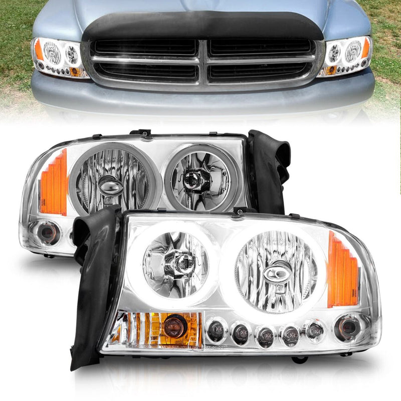 Dodge Headlights, Dakota Headlights, Durango Headlights, Headlights, Chrome Headlights